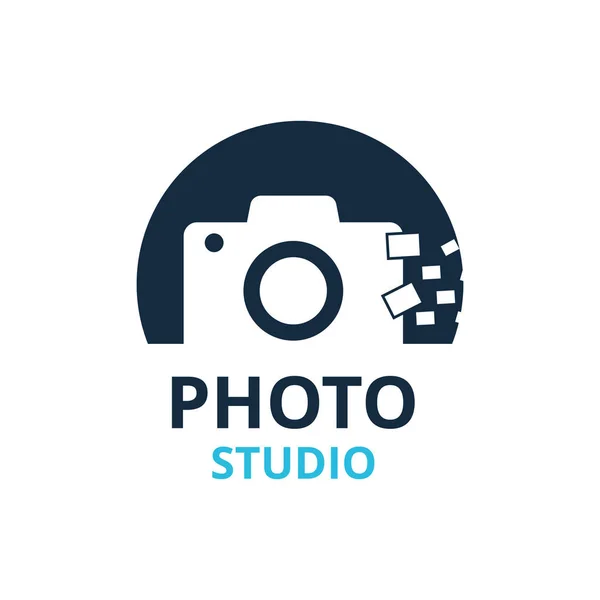 Camera flat logo — Stock Vector