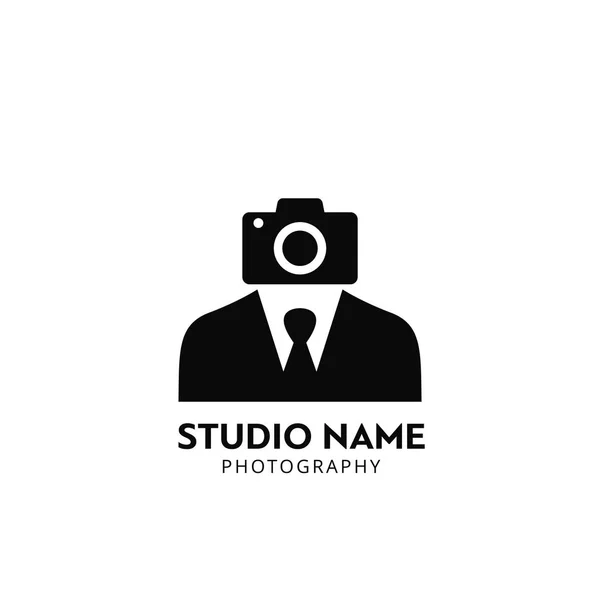 Logotipo da câmera preta —  Vetores de Stock