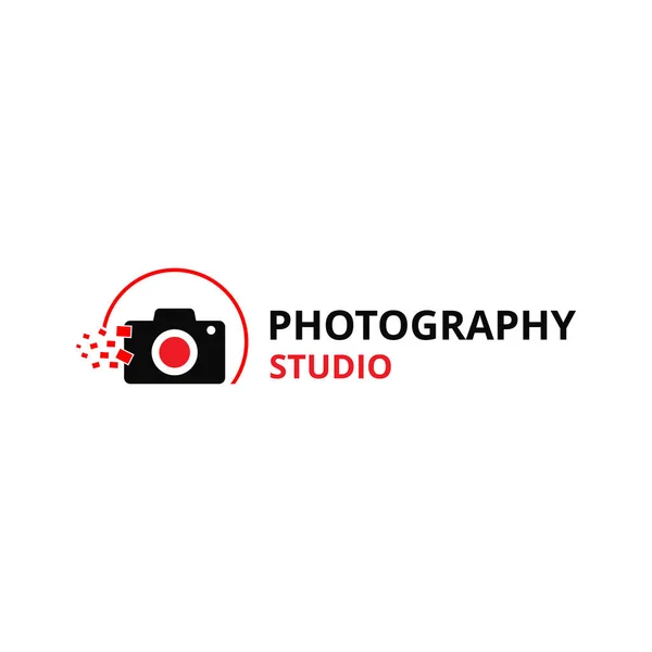 Platte logo van de camera — Stockvector