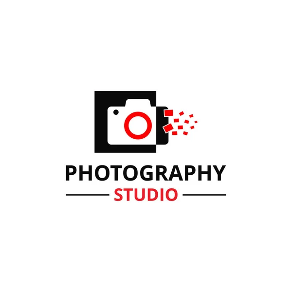 Platte logo van de camera — Stockvector