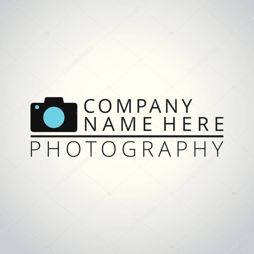 Black camera logo for Photographer