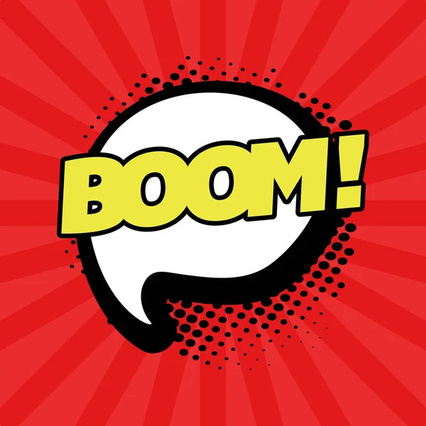 Explosión cómica boom — Vector de stock