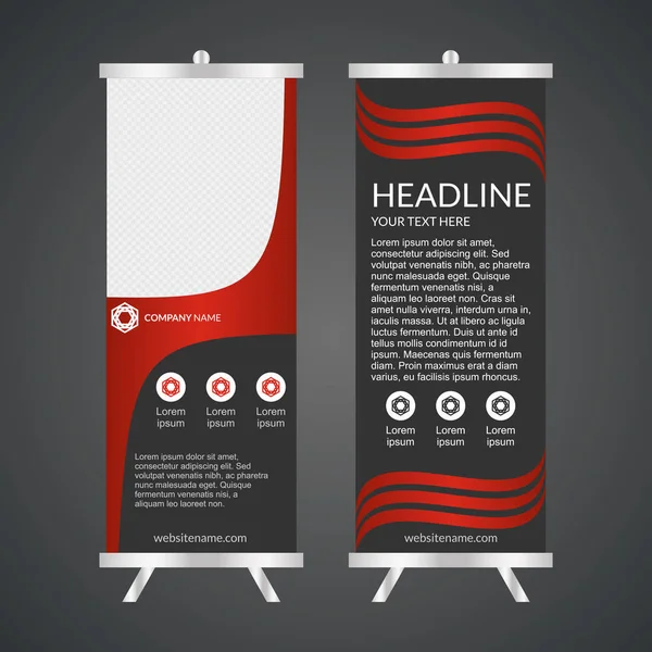 Roll up banners icon — Stock Vector
