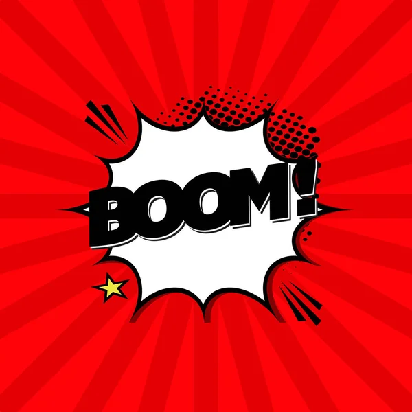 Explosión cómica boom — Vector de stock