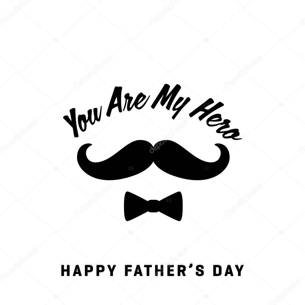 Creative flyer design for Fathers Day with Tie and Mustaches
