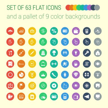 Düz simgeler kümesi 