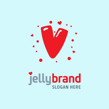 Renkli harf V logosu 