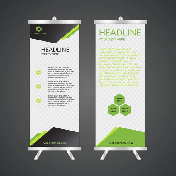 Roll up banner template — Stock Vector