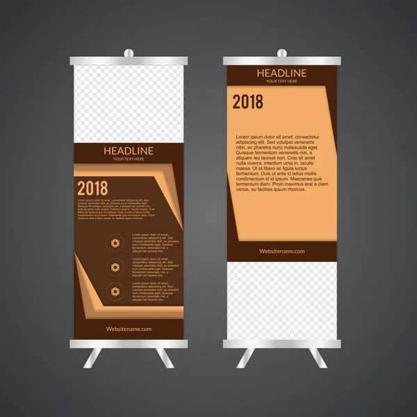 Roll up banner szablonu — Wektor stockowy