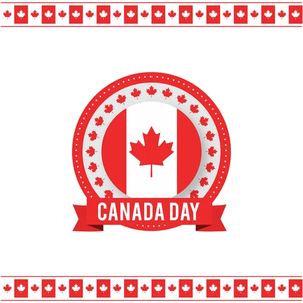 Greeting card with Canada Flag Leaves — Stock Vector