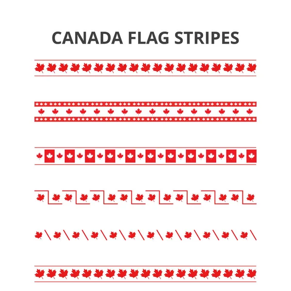 Wenskaart met Canada vlag strepen — Stockvector