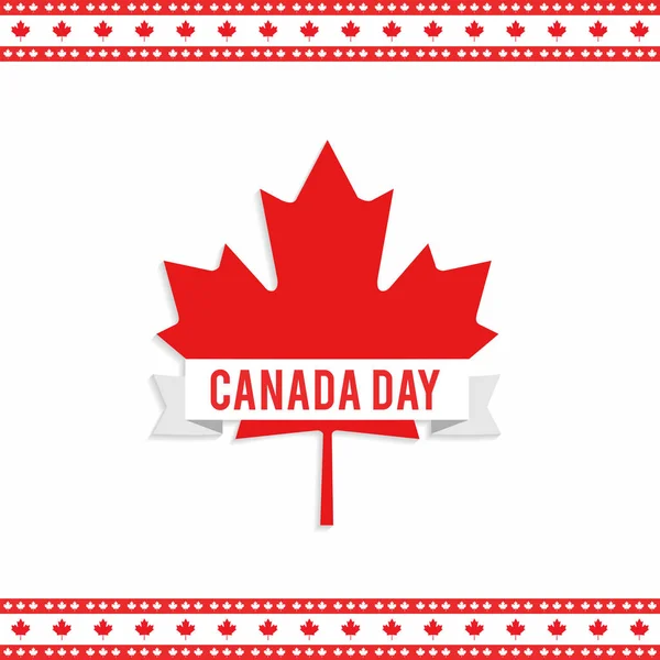 Canada Flag with Leaves — Stock Vector