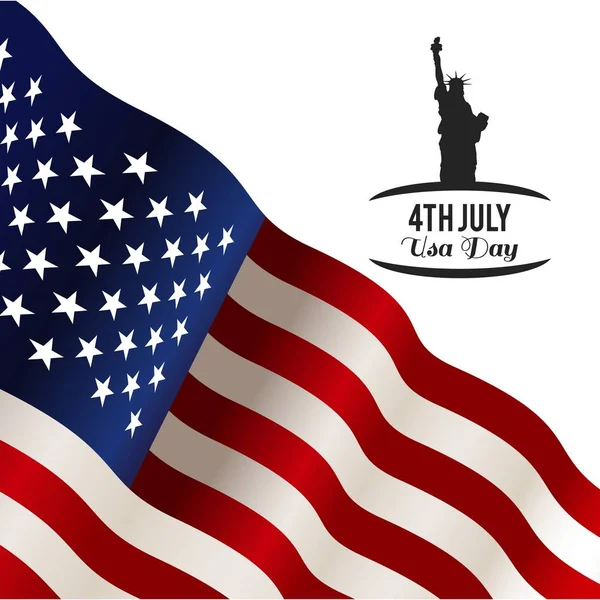 Přání na americký den nezávislosti — Stockový vektor