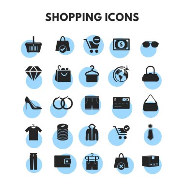 alışveriş simgeleri ayarlandı