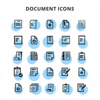 belgeyi düz simgeler