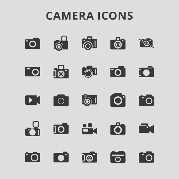 Set of camera icons — Stock Vector