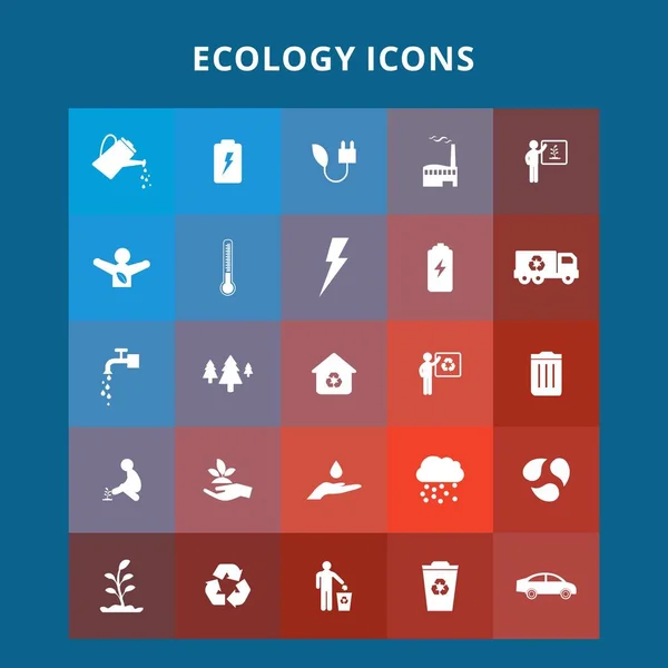 Conjunto de iconos de ecología — Vector de stock