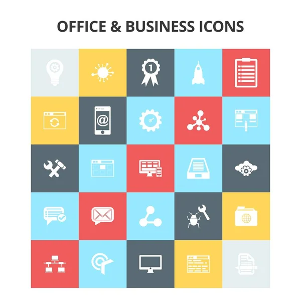 办公室和商业图标集 — 图库矢量图片