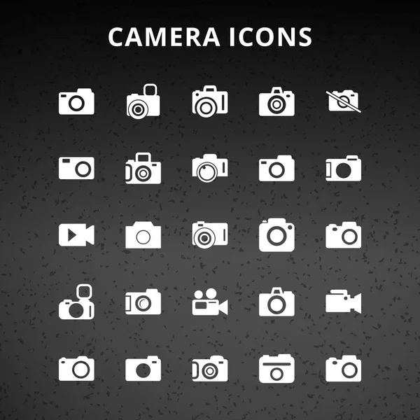 Conjunto de iconos de cámara — Archivo Imágenes Vectoriales