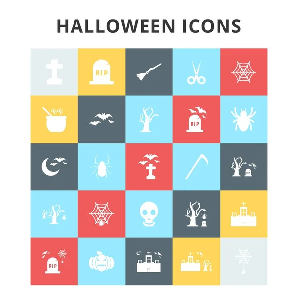 Ensemble d'icônes d'Halloween — Image vectorielle