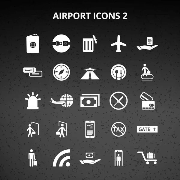 Conjunto de iconos del aeropuerto — Archivo Imágenes Vectoriales