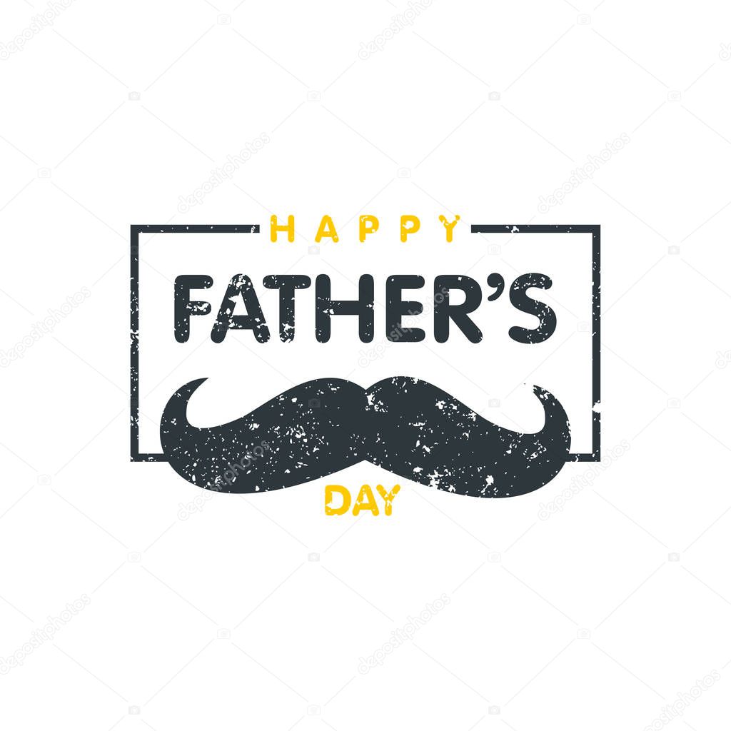 Creative Happy fathers day greeting card, vector illustration