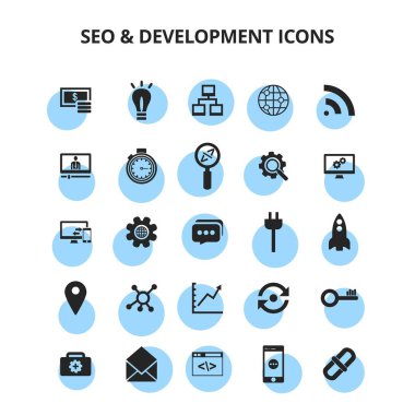 seo ve geliştirme simgeler kümesi