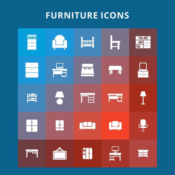 Набор иконок мебели
