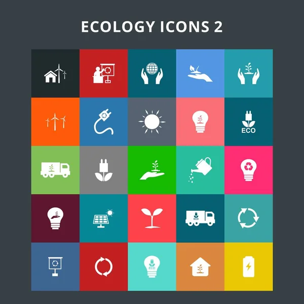 Conjunto de iconos de ecología — Vector de stock