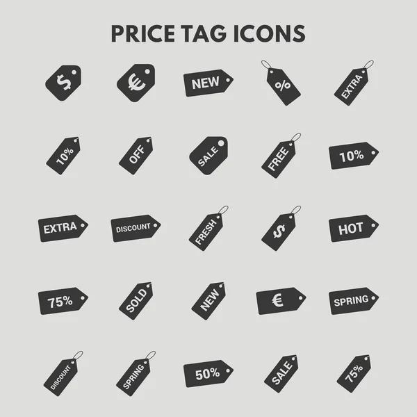 Conjunto de iconos de etiqueta de precio — Vector de stock