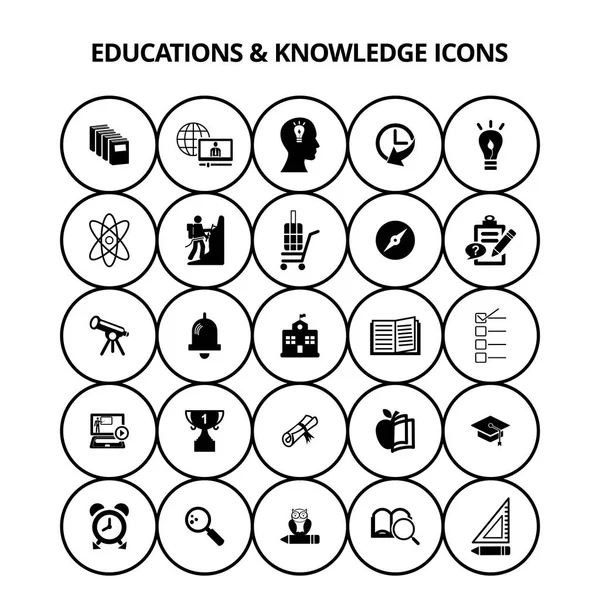 교육 및 지식 아이콘 세트 — 스톡 벡터