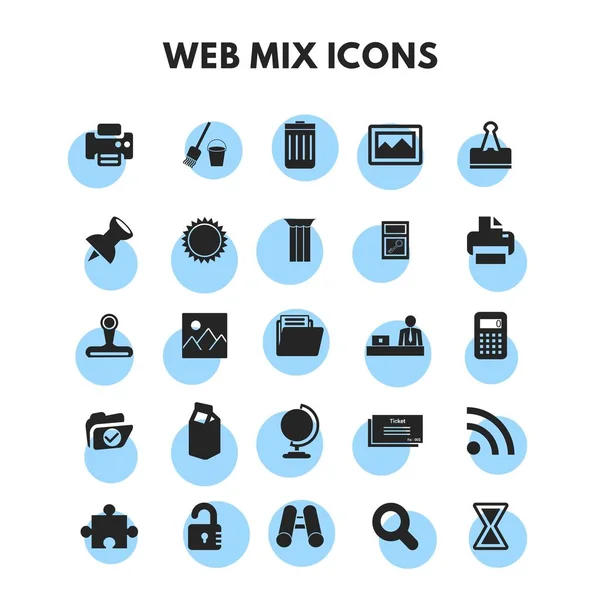 Sada webových mix ikon — Stockový vektor