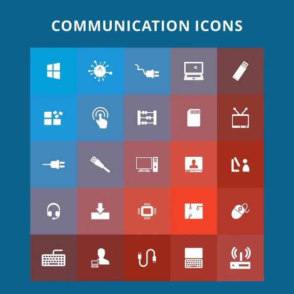 Conjunto de iconos de comunicación — Archivo Imágenes Vectoriales
