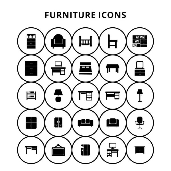 Набор иконок мебели
