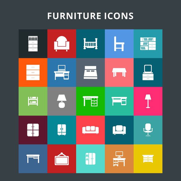 Набор иконок мебели
