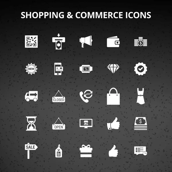 Shopping and Commerce Icons — Stock Vector