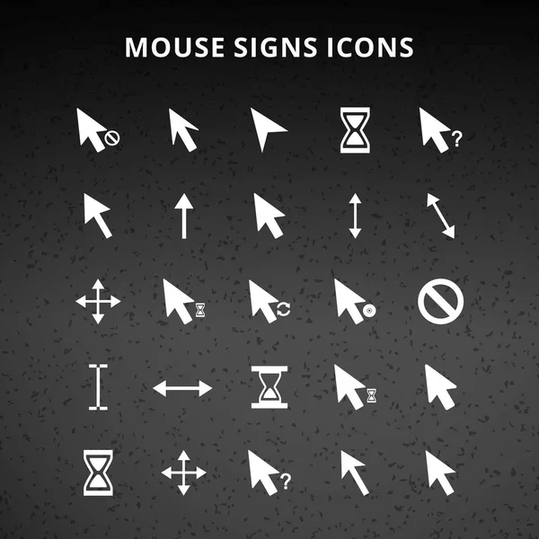 Conjunto de iconos de signo del ratón — Archivo Imágenes Vectoriales