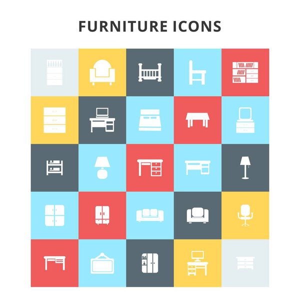 Набор иконок мебели
