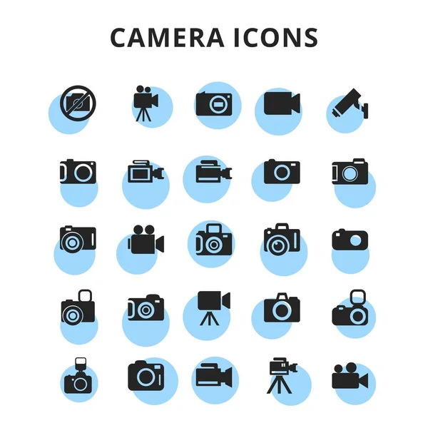 Set von Kamera-Symbolen — Stockvektor