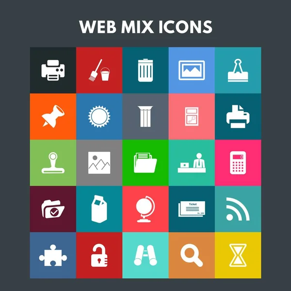 Set van web mix pictogrammen — Stockvector