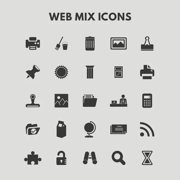 Set van web mix pictogrammen — Stockvector