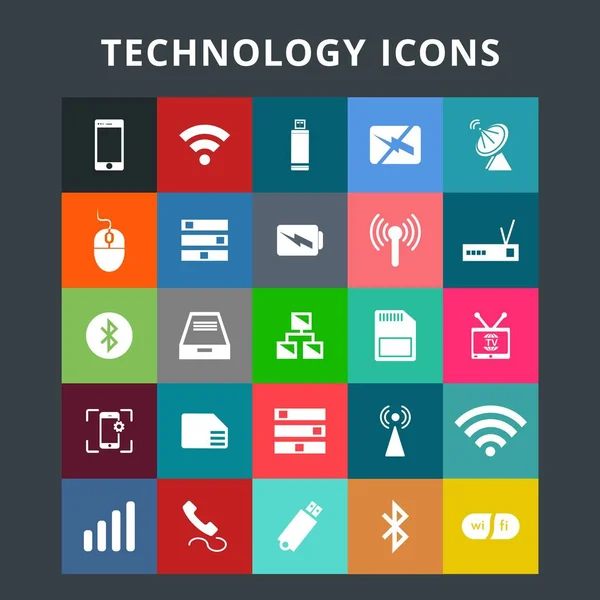 Zbiór technologii ikona — Wektor stockowy