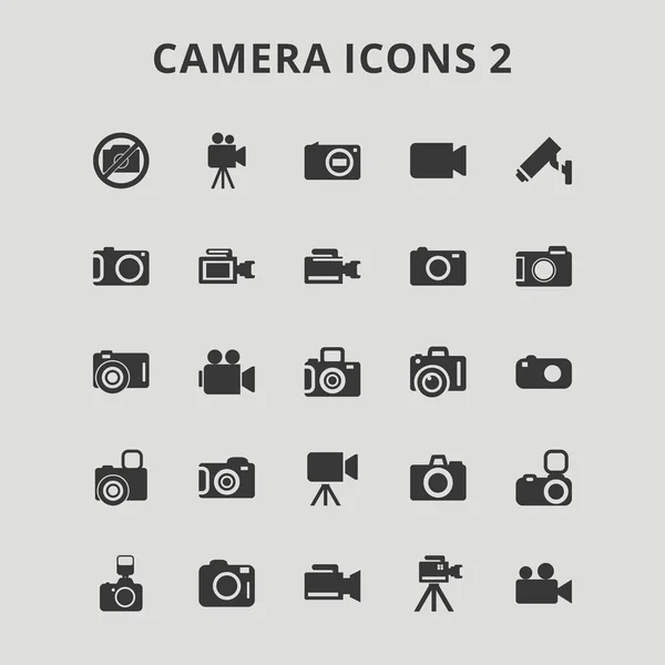 Conjunto de iconos de cámara — Vector de stock