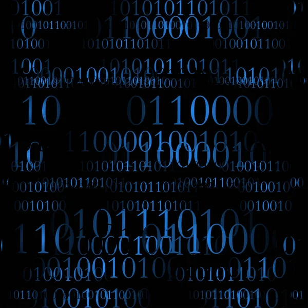 Δυαδικό κώδικα με μπλε ψηφία — Διανυσματικό Αρχείο