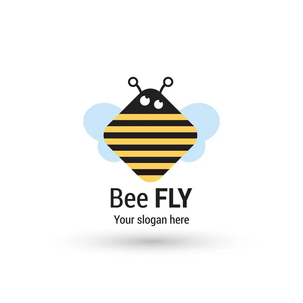 Disegno logo Bee fly — Vettoriale Stock