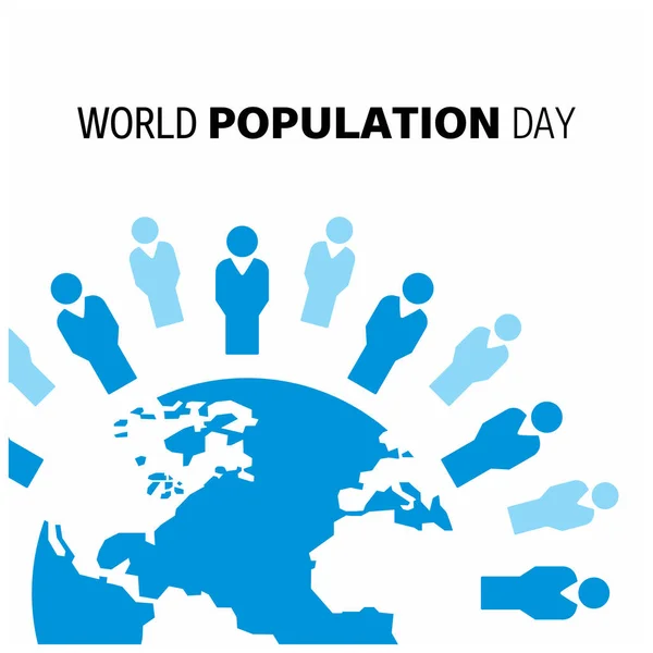 Poster van de Werelddag van de bevolking — Stockvector