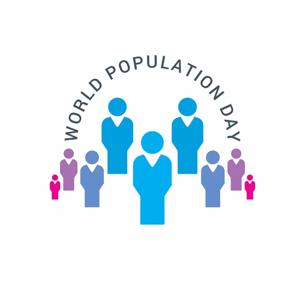 Cartel del día de la población mundial — Vector de stock