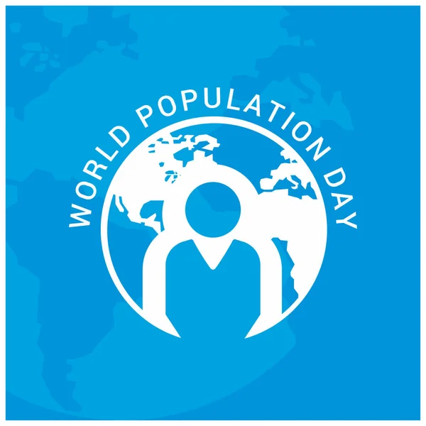 Cartel del día de la población mundial — Vector de stock