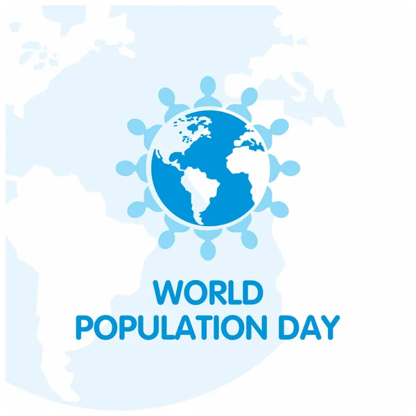 Plakat zum Weltbevölkerungstag — Stockvektor