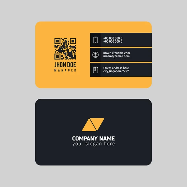 Professional Business Card met ronde hoeken — Stockvector